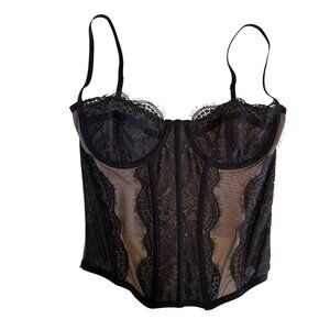 Urban Outfitters Black Lace Bustier Top